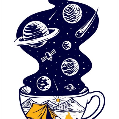 постеры Космос в чашке