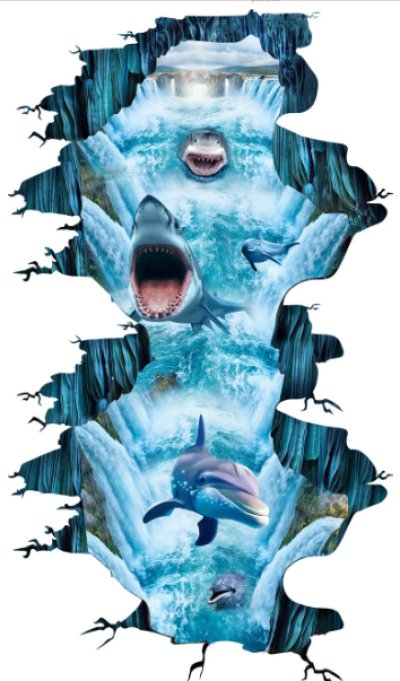 фотообои Дельфины и акулы