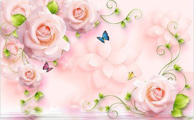 фотообои Нежные розовые розы