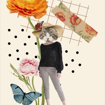 постеры Романтичная кошка