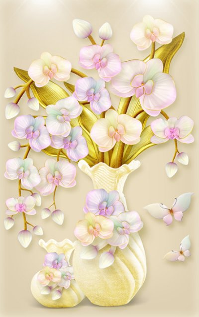 фотообои Ваза с орхидеями