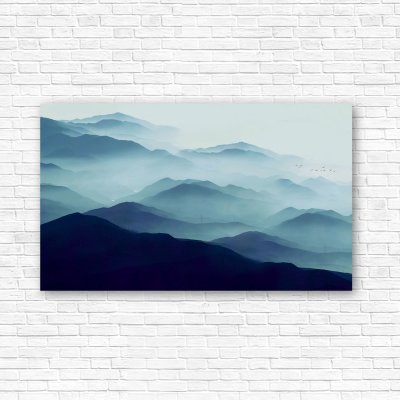 модульные картины Синие горы в тумане