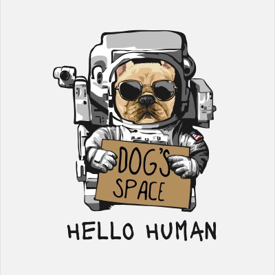 постеры Собака космонавт