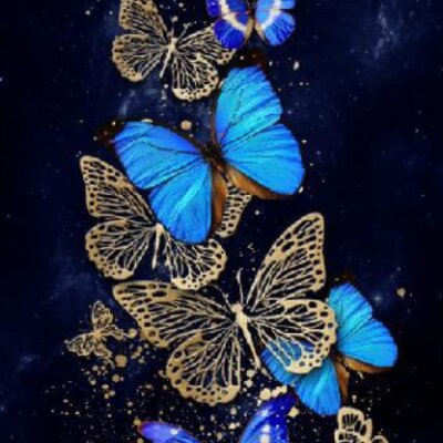 фотообои Каскад летящих бабочек