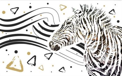 фотообои Авангардная зебра
